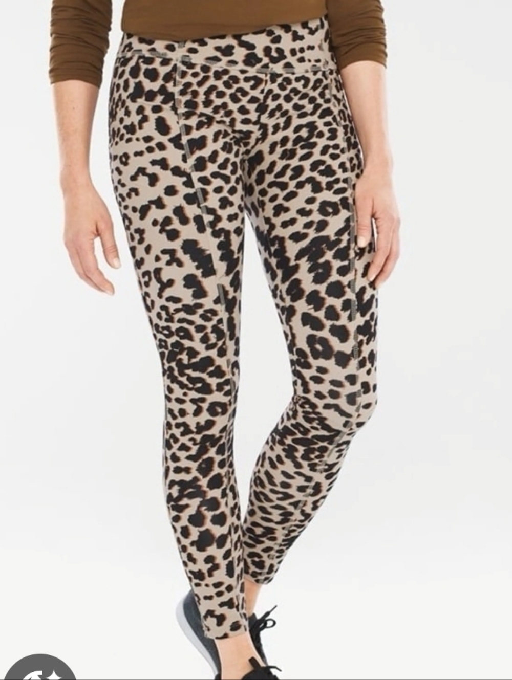 Zenergy By Chico's Leopard Print High-Waist Leggings